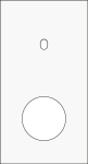 Double cover plate, vertical 71mm centre distance, for a single switching function and a socket fun