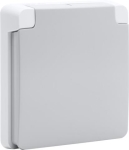 Cadre d’adaptation avec couvercle pour fonctions 45 x 45mm dans des boîtes en saillie étanches Gris