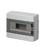 Coffret apparent 12 modules Gris 1 rangée avec porte transparente IP65 dimensions 280 x 220 x 100mm