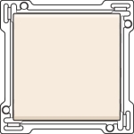 Set de finition pour interrupteur ou bouton - poussoir simple Creme