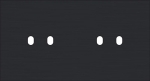 Double cover plate, horizontal 71mm center distance, for double switch functions, Niko toggle Pure A