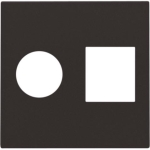 Afwerkingsset voor enkelvoudige coaxaansluiting en netwerkaansluiting TV + RJ45 telenet dark Brown