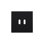 Afwerkingsset voor dubbele smart USB-C-lader Black coated