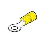 Faston ring geisoleerd 4 - 6mm² diameter  M5 Geel