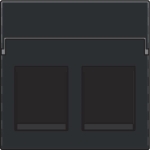 Centrale plaat data 2 x RJ Black Coated