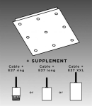 Ceiling base brushed Brass 9 outputs