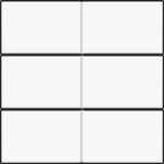 Afwerkingsset voor 6 - voudige potentiaalvrije drukknop 24V White Steel