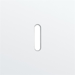 Single cover plate, for single switch functions, Niko rocker White steel