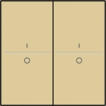 Touche double avec marquage I et 0 pour interrupteur sans fil ou bouton - poussoir 4 boutons de cde