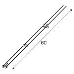 Kabelarmatuur, voor Tenseo - laagspanningskabelsysteem, QR - C51, Wit, 1 stuk