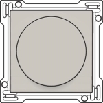 Afwerkingsset voor draaiknopdimmer of snelheidsregelaar Light Grey
