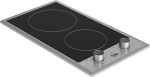 Domino vitro - céramique domino Inox 140 / 180mm - halogène - infra rouge