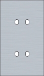 Plaque de recouvrement double, verticale 60mm d'entraxe, pour des fonctions d'interrupteur double, N