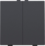 Bouton - poussoir double pour Niko Home control Anthracite