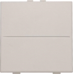 Enkelvoudige toets voor draadloze schakelaar of drukknop met 2 bedieningsknoppen Light Grey