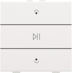 Commande audio simple avec Led pour Niko Home control White Steel