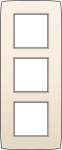 Plaque triple verticale entraxe 60mm Creme