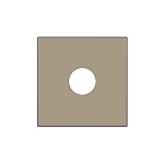 Afwerkingsset voor enkelvoudige coaxaansluiting voor TV, Bronze coated