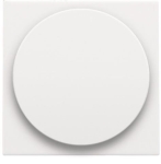 Afwerkingsset voor universele draaiknopdimmer of extentie White Steel