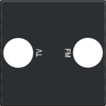 Set de finition 2 connexions coaxiales simples pour TV et FM Black Coated