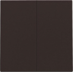 Afwerkingsset voor dubbele elektronische schakelaar of drukknop dark Brown