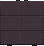 Bouton - poussoir sextuple pour Niko Home control dark Brown