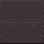 Touche double avec marquage I et 0 pour interrupteur sans fil ou bouton - poussoir 4 boutons de cde