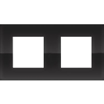 Tweevoudige afdekplaat met 71mm centerafstand Niko Pure liquid Black