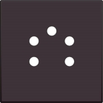 Afwerkingsset voor 5 - polige telefooncontactdoos dark Brown