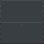 Touche simple avec marquage I et 0 pour interrupteur sans fil ou bouton - poussoir Anthracite
