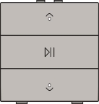 Commande audio simple avec Led pour Niko Home control Champagne