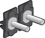 Niko toggle set voor tweevoudige schakelfuncties, Aluminium Grijs
