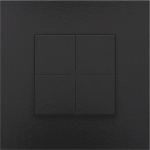 Bouton - poussoir quadruple pour Niko Home control Bakelite Black