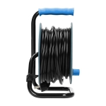 Enrouleur de câble, Turquoise, alimentation Schuko: 4 x 250Vac; charge maximale: 2500W; câble de 15