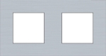 Afdekplaat tweevoudig horizontaal 71mm centerafstand Alu Grey
