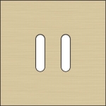 Plaque de recouvrement simple, pour des fonctions d'interrupteur double, Niko rocker Aluminium Or br