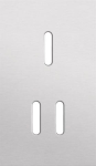 Plaque de recouvrement double, verticale 60mm d'entraxe, pour une fonction de commutation simple et