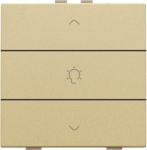 Commande de variateur simple pour Niko Home control x 3 Alu Gold