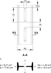 Profile IPN80, length 0.8m, hot-dip