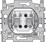 Sokkel voor rolluikdrukknop voor elektronische sturingen, 10A / 250Vac,