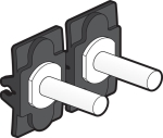 Ensemble Niko toggle pour des fonctions d'interrupteur double, White steel