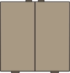 Bouton - poussoir double pour Niko Home control Bronze