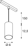 Numinos® S 48V track, Dali, hanglamp, Wit / Wit, 16W, 1030lm, 2700K, CRI90, 55°