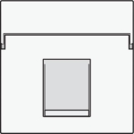 Central plate data 1 x RJ, White coated