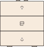 Enkelvoudige motorsturingsbediening met Led voor Niko Home control 3 x Creme