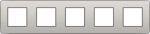 Afdekplaat vijfvoudig 71 horizontaal Light Grey