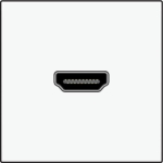 Afwerkingsset met HDMI naar HDMI aansluiting White Steel