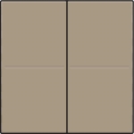 Touche double pour interrupteur sans fil ou bouton - poussoir à 4 boutons de commande Bronze