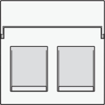 Central plate data 2 x RJ, White