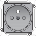 Afwerkingsset voor stopcontact met penaarde en kinderveiligheid 21mm Sterling
